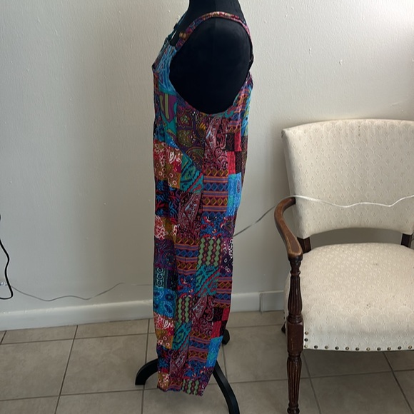 Patch patterned cloth overalls size small - Picture 7 of 10
